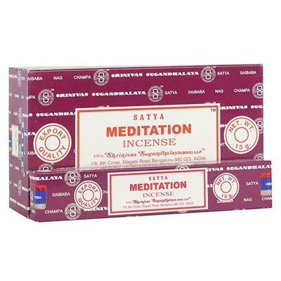 Meditation Satya Incense Sticks 15g Box Of Twelve Special Offer