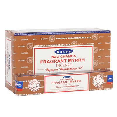 Fragrant Myrrh Satya Incense Sticks 15g Box Of Twelve Special Offer