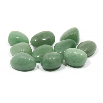Aventurine Green Gift Pouch of Ten Polished Tumblestones