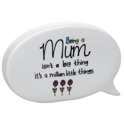 Mum Gift Ceramic Speech Bubble In Gift Box